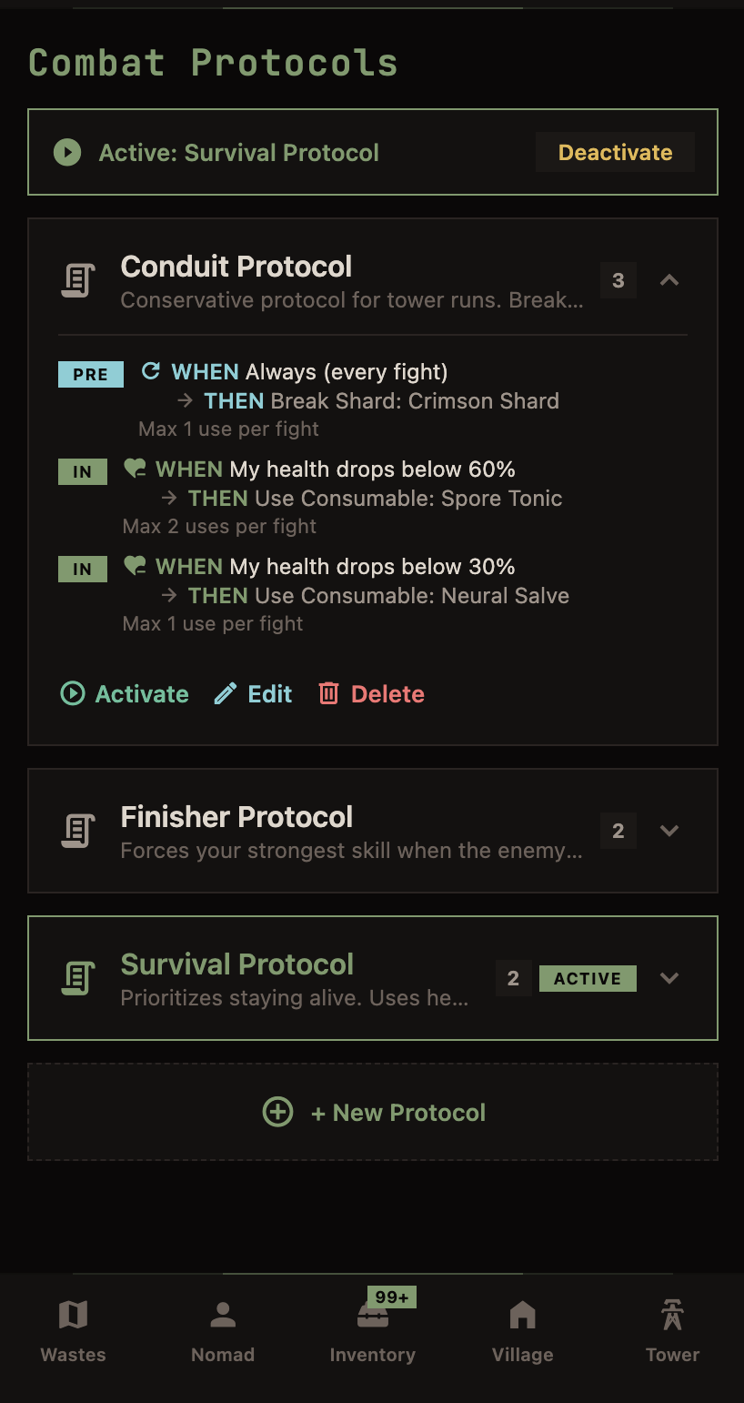 Combat Protocols Guide | Signal Decay Wiki | Signal Decay Idle RPG